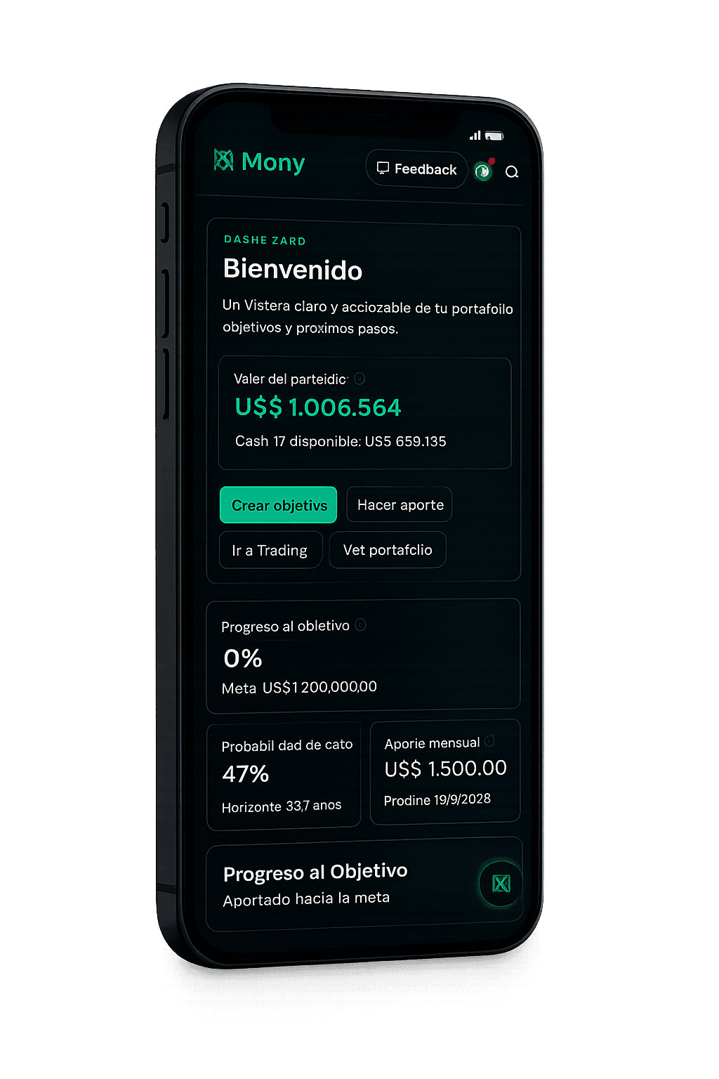 App Mony en smartphone